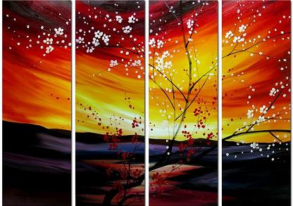 Dafen Oil Painting on canvas tree -set337